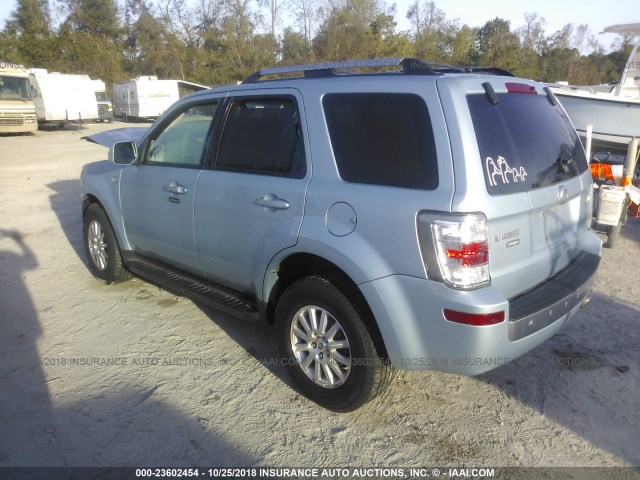 4M2CU97G29KJ25523 - 2009 MERCURY MARINER PREMIER Light Blue photo 3