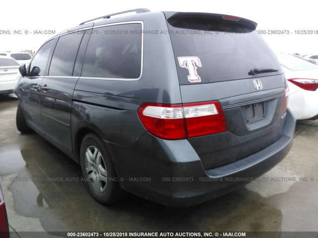 5FNRL38655B425120 - 2005 HONDA ODYSSEY EXL GRAY photo 3