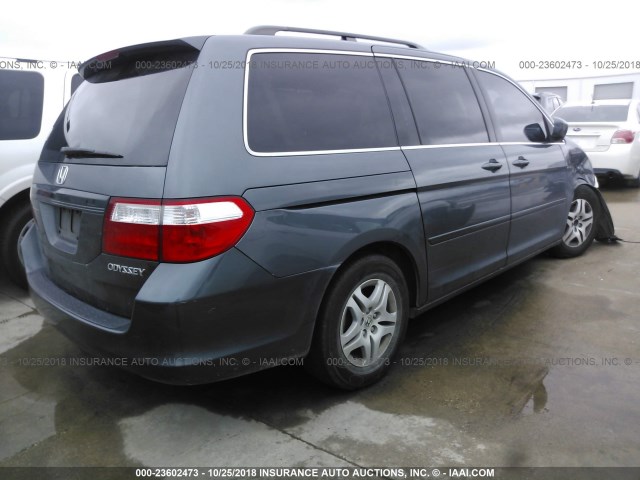 5FNRL38655B425120 - 2005 HONDA ODYSSEY EXL GRAY photo 4