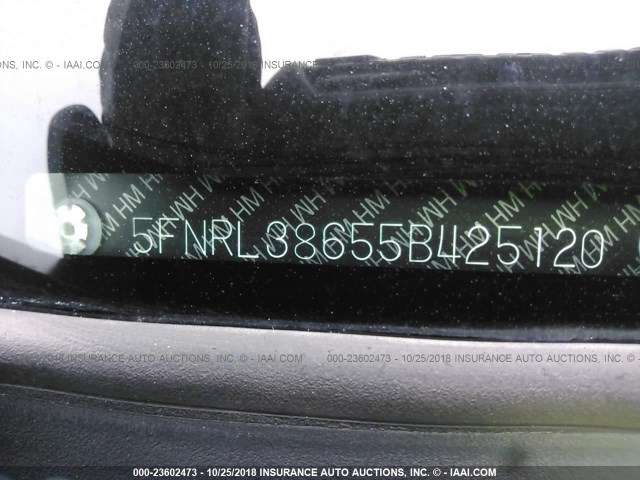 5FNRL38655B425120 - 2005 HONDA ODYSSEY EXL GRAY photo 9