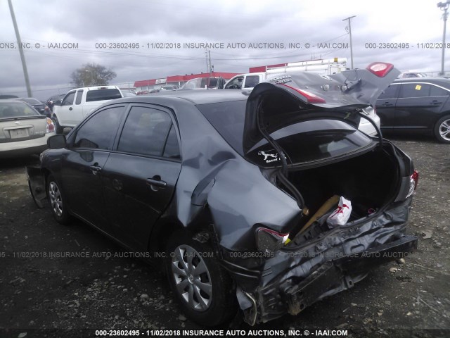 2T1BU4EE1AC321237 - 2010 TOYOTA COROLLA S/LE/XLE GRAY photo 3