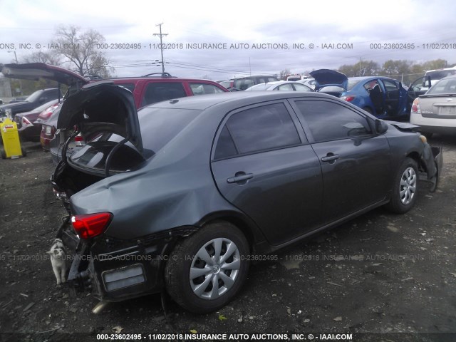 2T1BU4EE1AC321237 - 2010 TOYOTA COROLLA S/LE/XLE GRAY photo 4