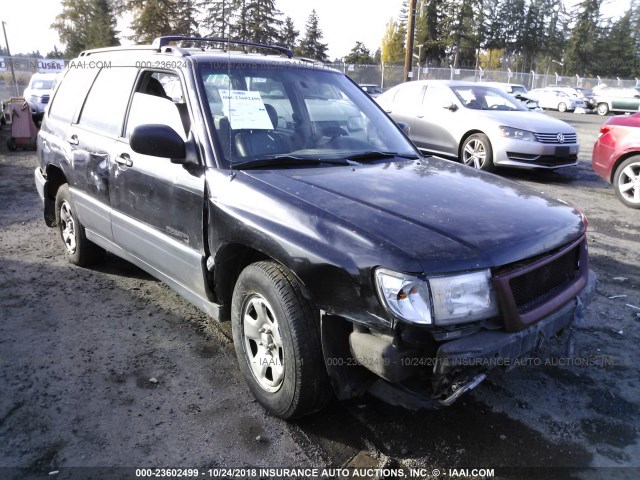JF1SF6556WG709228 - 1998 SUBARU FORESTER S BLACK photo 1