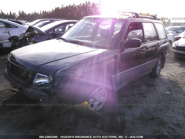 JF1SF6556WG709228 - 1998 SUBARU FORESTER S BLACK photo 2