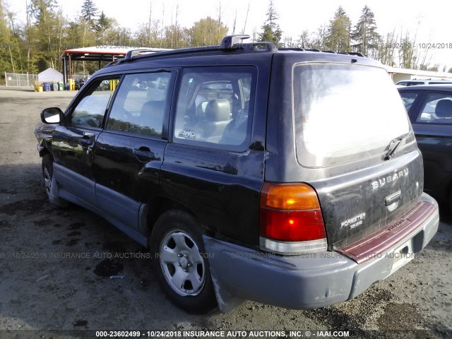 JF1SF6556WG709228 - 1998 SUBARU FORESTER S BLACK photo 3