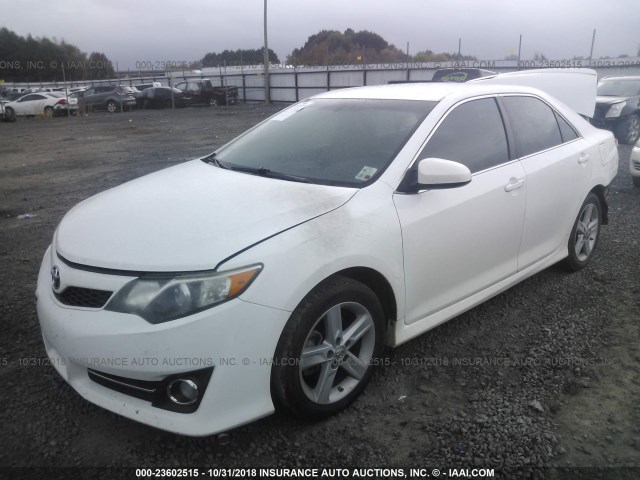 4T1BF1FK3CU127842 - 2012 TOYOTA CAMRY SE/LE/XLE WHITE photo 2