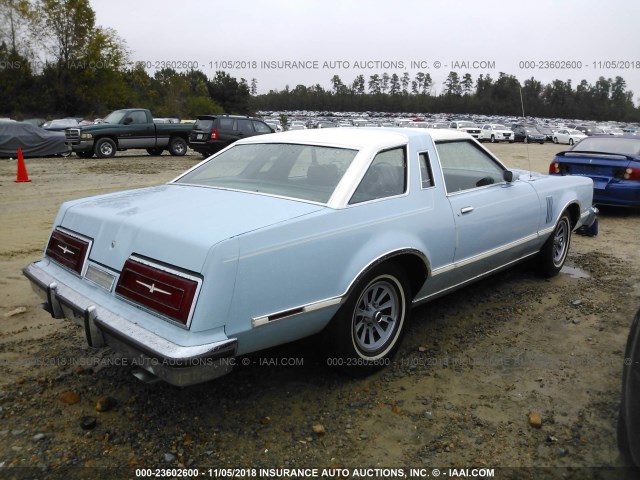 9G87F258643 - 1979 FORD THUNDERBIRD  Light Blue photo 4