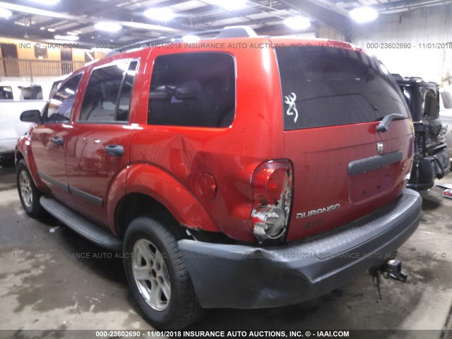 1D4HB38N75F553606 - 2005 DODGE DURANGO ST RED photo 3