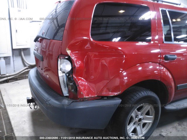 1D4HB38N75F553606 - 2005 DODGE DURANGO ST RED photo 6