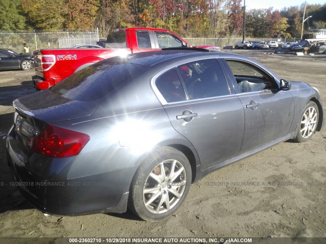 JN1CV6AR0BM354761 - 2011 INFINITI G37 GRAY photo 4