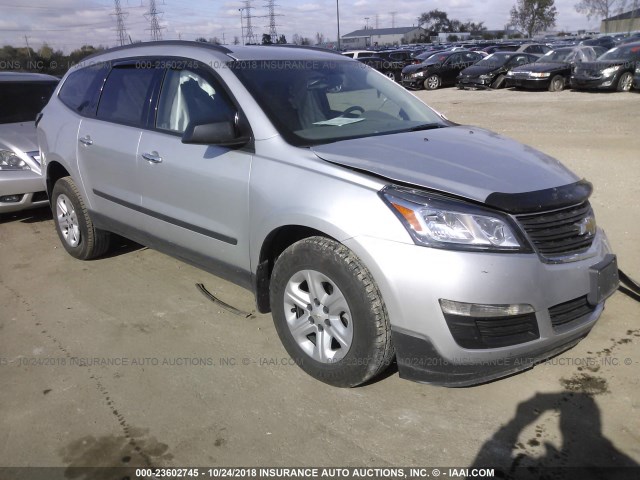 1GNKRFED7HJ266075 - 2017 CHEVROLET TRAVERSE LS SILVER photo 1