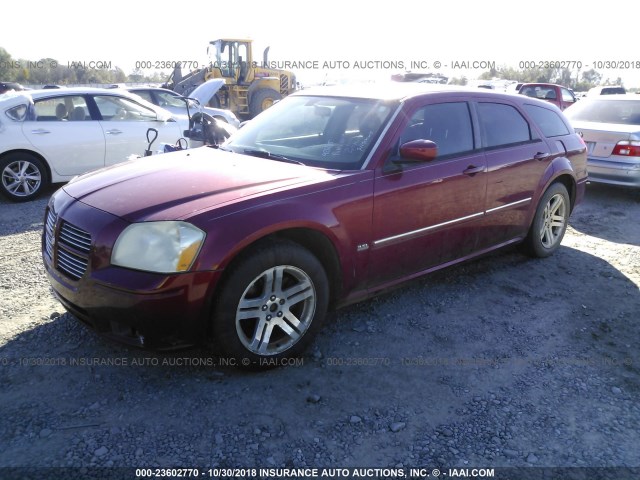 2D4FV47V66H428165 - 2006 DODGE MAGNUM SXT RED photo 2