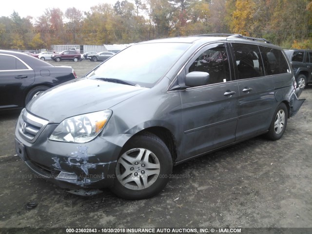 5FNRL38657B440638 - 2007 HONDA ODYSSEY EXL GRAY photo 2