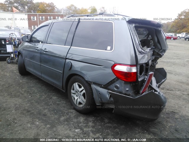 5FNRL38657B440638 - 2007 HONDA ODYSSEY EXL GRAY photo 3