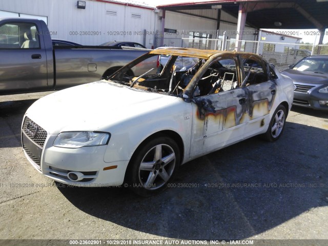 WAUAF68E05A470050 - 2005 AUDI A4 2.0T WHITE photo 2