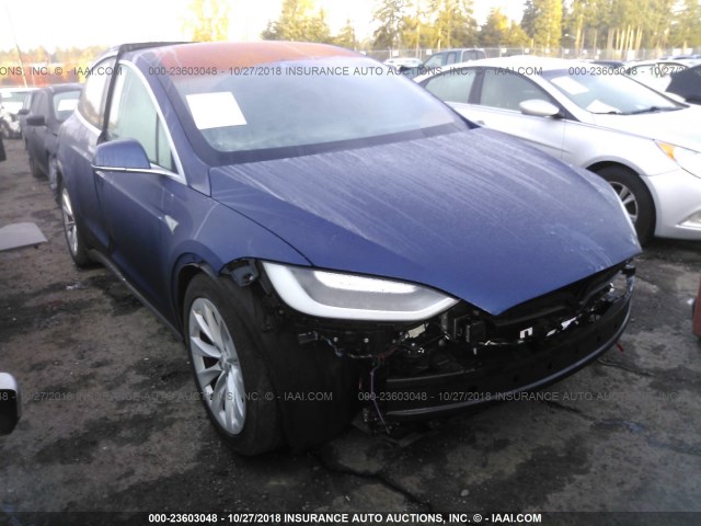 5YJXCBE29GF018794 - 2016 TESLA MODEL X BLUE photo 1