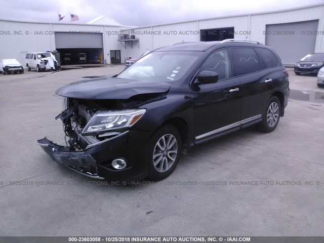 5N1AR2MN0DC637143 - 2013 NISSAN PATHFINDER S/SV/SL/PLATINUM BLACK photo 2