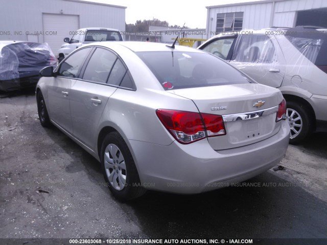 1G1PA5SH5E7151371 - 2014 CHEVROLET CRUZE LS GOLD photo 3