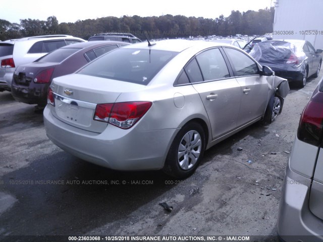 1G1PA5SH5E7151371 - 2014 CHEVROLET CRUZE LS GOLD photo 4