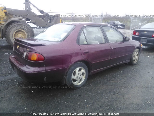 2T1BR18E5WC062495 - 1998 TOYOTA COROLLA VE/CE/LE RED photo 4