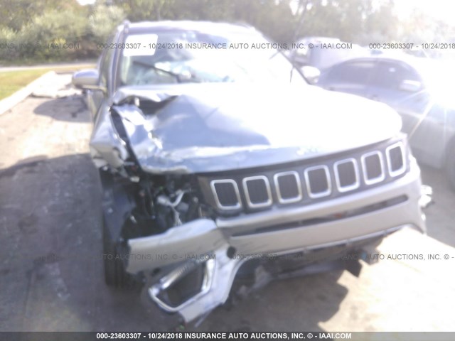 3C4NJDCB4JT262647 - 2018 JEEP COMPASS LIMITED SILVER photo 6