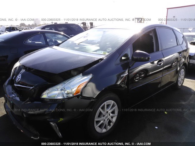 JTDZN3EU7C3064741 - 2012 TOYOTA PRIUS V BLACK photo 2