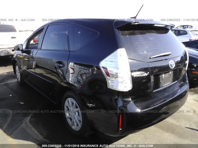 JTDZN3EU7C3064741 - 2012 TOYOTA PRIUS V BLACK photo 3