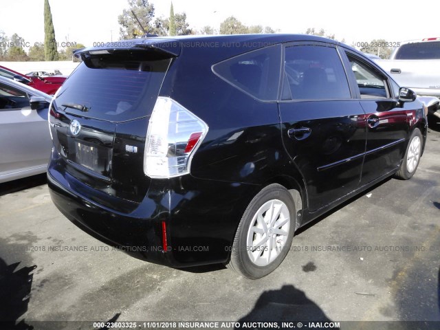 JTDZN3EU7C3064741 - 2012 TOYOTA PRIUS V BLACK photo 4