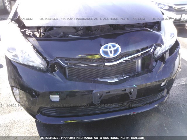 JTDZN3EU7C3064741 - 2012 TOYOTA PRIUS V BLACK photo 6