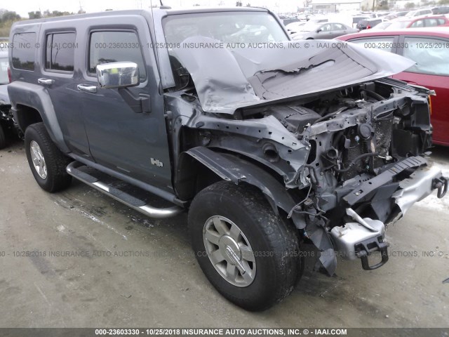 5GTEN13EX88192263 - 2008 HUMMER H3 GRAY photo 1