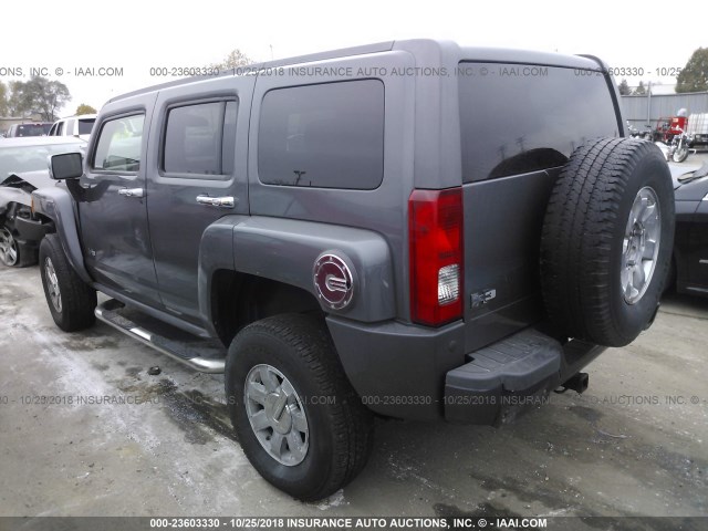 5GTEN13EX88192263 - 2008 HUMMER H3 GRAY photo 3