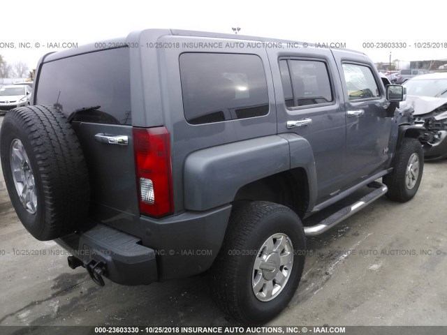 5GTEN13EX88192263 - 2008 HUMMER H3 GRAY photo 4