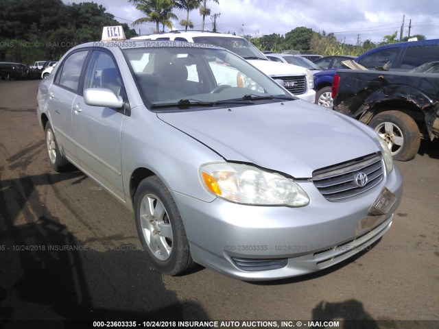 1NXBR38E53Z111233 - 2003 TOYOTA COROLLA CE/LE/S SILVER photo 1