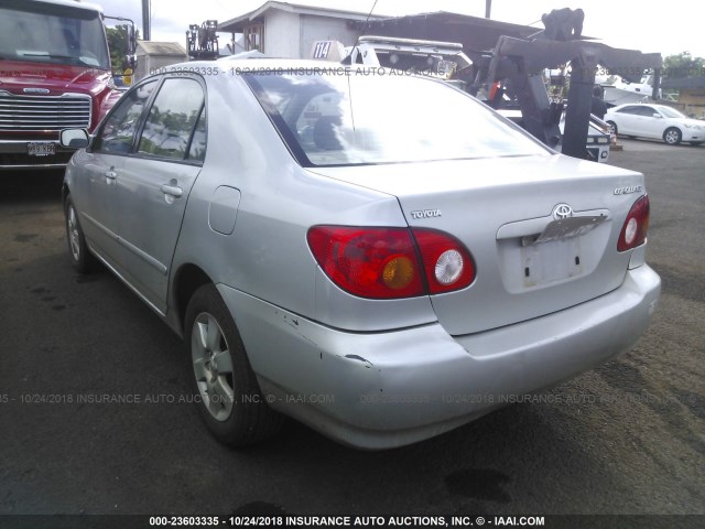 1NXBR38E53Z111233 - 2003 TOYOTA COROLLA CE/LE/S SILVER photo 3