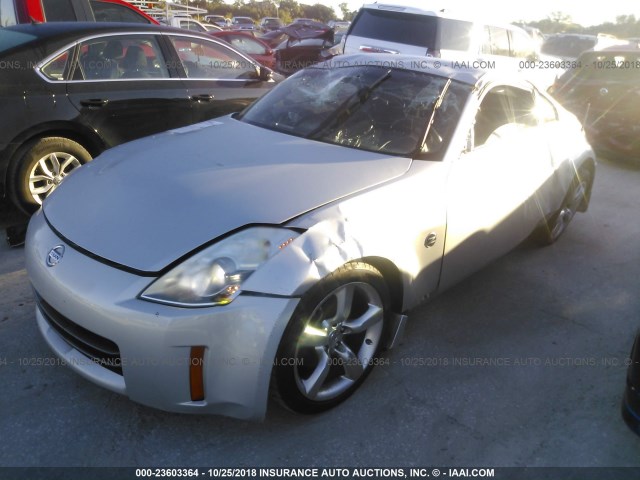 JN1BZ34D68M703235 - 2008 NISSAN 350Z GRAY photo 2