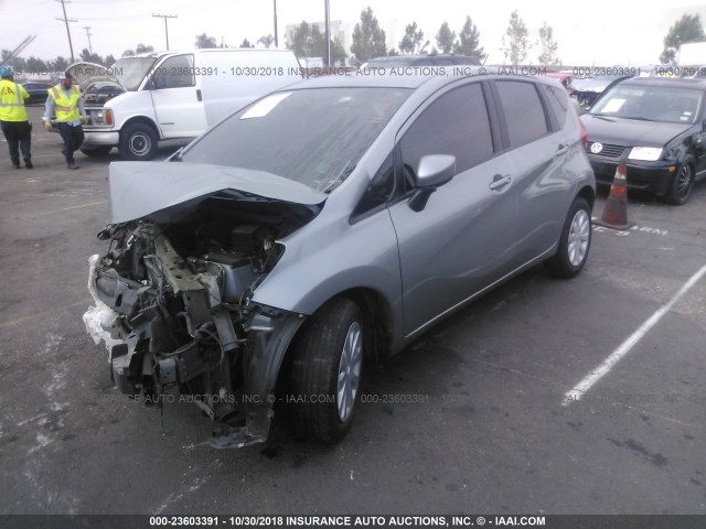 3N1CE2CP3FL352460 - 2015 NISSAN VERSA NOTE S/S PLUS/SV/SL/SR GRAY photo 2