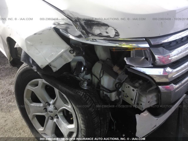 2FMDK3JC9DBB52896 - 2013 FORD EDGE SEL WHITE photo 6