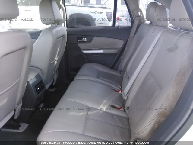 2FMDK3JC9DBB52896 - 2013 FORD EDGE SEL WHITE photo 8