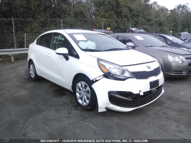 KNADM4A37G6588666 - 2016 KIA RIO LX WHITE photo 1