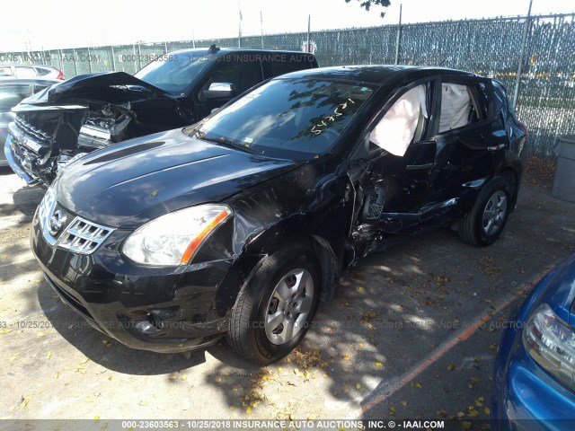 JN8AS5MT0DW547521 - 2013 NISSAN ROGUE S/SV BLACK photo 2