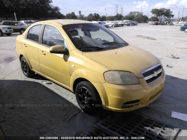 KL1TD56638B063594 - 2008 CHEVROLET AVEO LS YELLOW photo 1