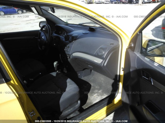 KL1TD56638B063594 - 2008 CHEVROLET AVEO LS YELLOW photo 5
