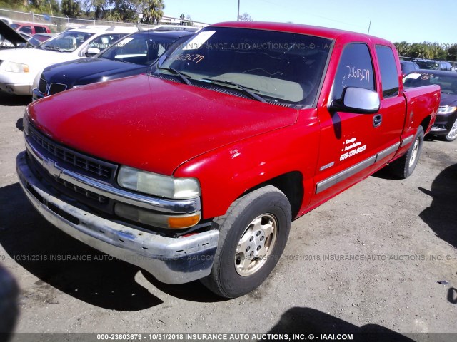 2GCEC19T0X1289489 - 1999 CHEVROLET SILVERADO C1500 RED photo 2