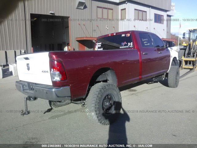 3C6UR5HL5EG299501 - 2014 RAM 2500 ST MAROON photo 4