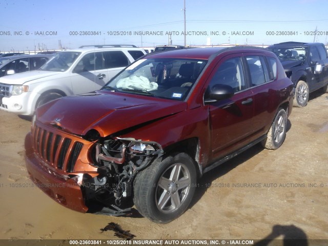 1J4NT4FB8AD523543 - 2010 JEEP COMPASS SPORT ORANGE photo 2