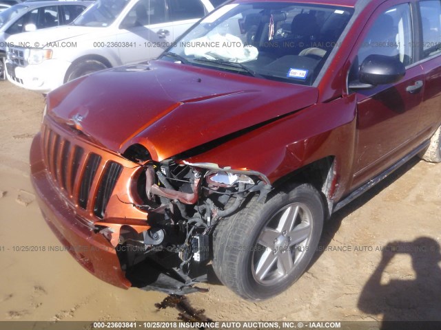 1J4NT4FB8AD523543 - 2010 JEEP COMPASS SPORT ORANGE photo 6