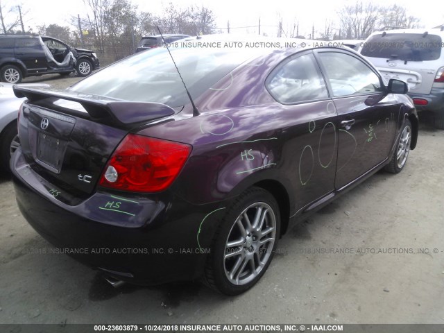 JTKDE167X60130222 - 2006 TOYOTA SCION TC 紫色 照片 4