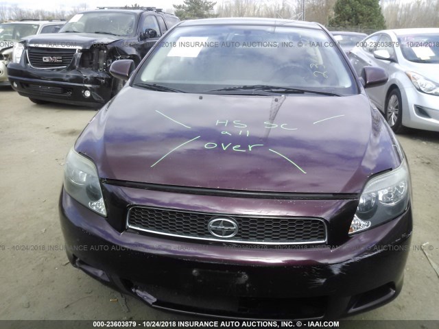 JTKDE167X60130222 - 2006 TOYOTA SCION TC 紫色 照片 6