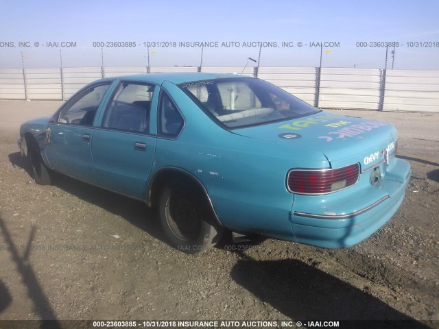 1G1BL52P3SR159397 - 1995 CHEVROLET CAPRICE / IMPALA CLASSIC/SS BLUE photo 3