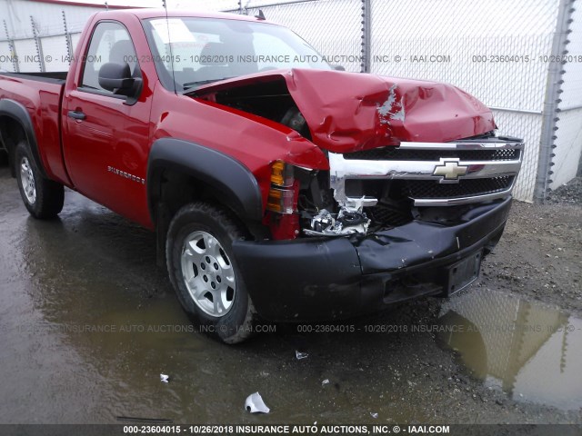 1GCEC14X38Z316820 - 2008 CHEVROLET SILVERADO C1500 RED photo 6